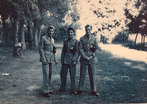 RAF Habbaniya trio (from left to right): David Andrews, Frank Gill and Sid Avis.