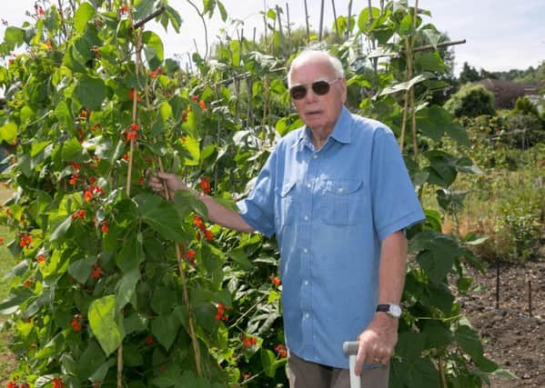 Partially sighted gardener Stanley Grace from Northchurch