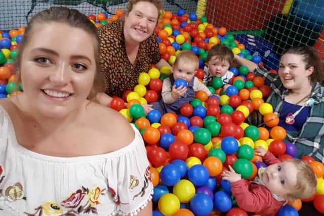 Mum Carla with Frazer and other friends.