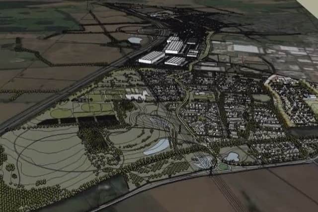 An artist's impression of the East Hemel development