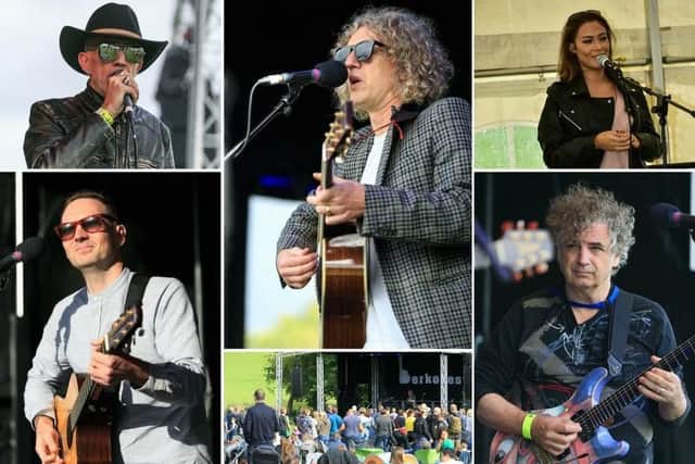 Dan Gillespie Sells [bottom left] still wowed crowds, along with Alabama 3 [top left], John Power [centre] and [bottom right] Jakko Jakszyk. (Pictures by Adam Hollier and S.M Kitchener)