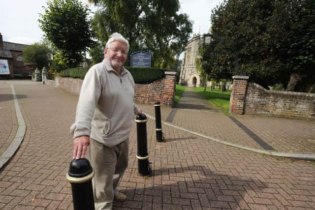 Martin Ramirez is over the moon that the town council have gone back on their decision to remove the bollards for his daughter's wedding day.