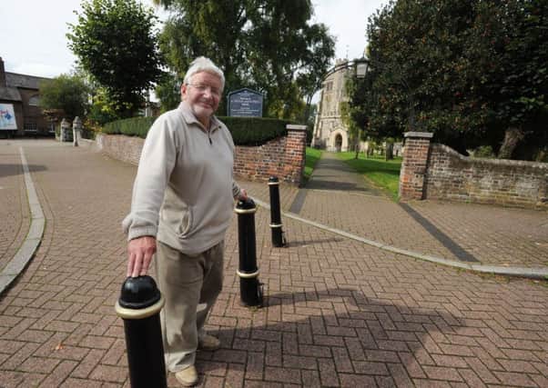 Martin Ramirez is over the moon that the town council have gone back on their decision to remove the bollards for his daughter's wedding day.
