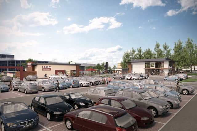 An artist's impression of how the new Costa Coffee and McDonald's will look at the upcoming Maylands Gateway Retail Park