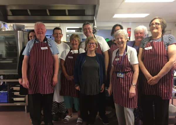 The Cooking with Chris team with radio presenter Sheila Dillon