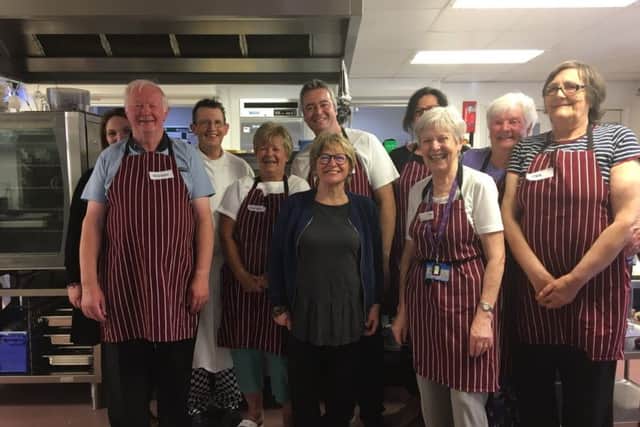 The Cooking with Chris team with radio presenter Sheila Dillon