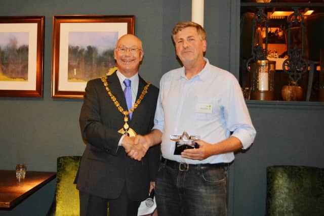 David Drew with his award