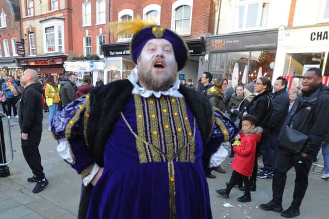 Matt Hatton as a spooky Henry VIII