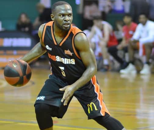 Hemels Bode Adeluola hit key back-to-back three-pointers against Crusaders. (Picture by Lin Titmuss)