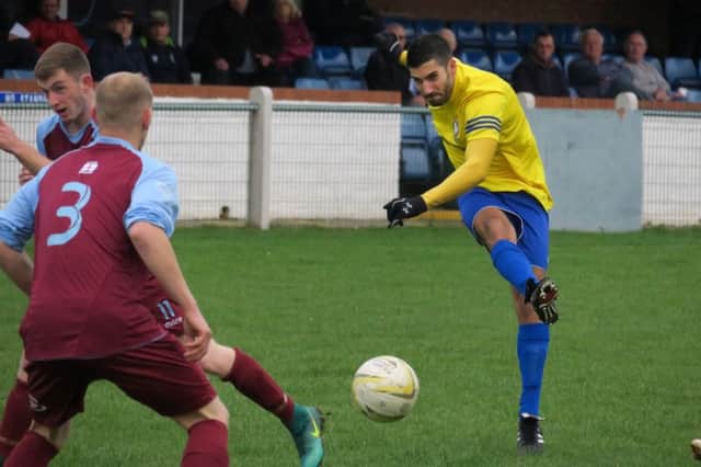 Berko's Alex Campana was a big factor against Tring Athletic. (Picture by Ray Canham)